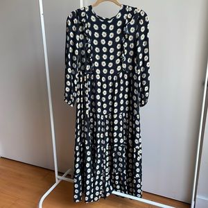 Zara Daisy Print Long Sleeve Dress